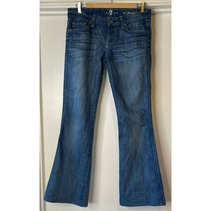 7 For All Mankind "A" Pocket Medium Wash Denim Women's Jeans Size 27